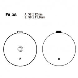 Pastiglie Freno Suzuki GT 250 E X7E - GS 1000 S Sport - GS 850 G