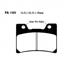 Pastiglie Freno Yamaha FJ 1200 A ABS - TDM 850 - VMX-12 1200 Vmax