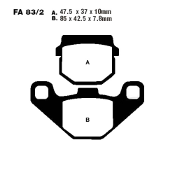 Pastiglie Freno Honda MCX 80 S - TGB Bullet 50 RS