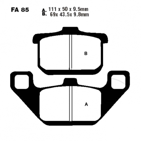 Pastiglie Freno Kawasaki EL 250 B - EN 450 A Ltd - EN 500 B 