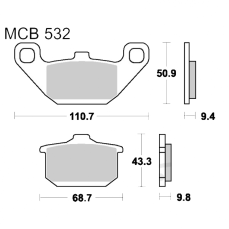 Pastiglie Freno Kawasaki EL 250 B Eliminator - EN 450 A Ltd - EN 500 A 