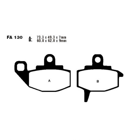 Pastiglie Freno Sinterizzate Kawasaki KLR 650 A - KX 500 D - KX 250 