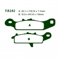 Pastiglie Freno Sinterizzate Kawasaki KVF 650 D Brute Force