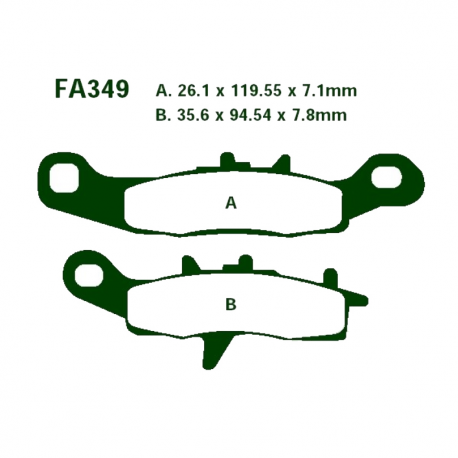 Pastiglie Freno Sinterizzate Kawasaki KFX 450 R KSF - KFX 700 A KSV 