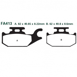 Pastiglie Freno Sinterizzate Suzuki LT-A 400 F Eiger 4X4 - LT-A 700 X
