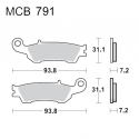 Pastiglie Freno Sinterizzate Yamaha WR 250 F GP - WR 450 F - YZ 125
