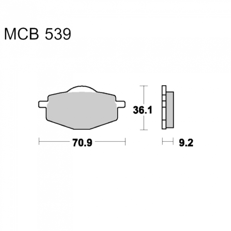 539. Тормозные колодки для мотоцикла Ямаха юбр 125.