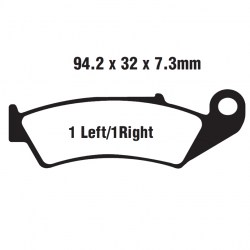 Pastiglie Freno Sinterizzate Honda CR 125 R - CR 250 R - CR 500 R