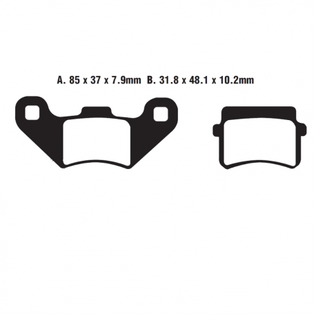 Pastiglie Freno Sinterizzate Adly Herchee Sport 300 Interceptor 