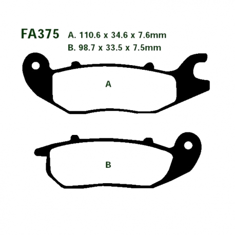 Pastiglie Freno Sinterizzate Honda CBF 125 M -CBR 125 RW 80 