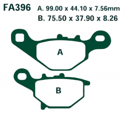 Pastiglie Freno Sinterizzate Suzuki AN 125 - UK 110 NE Address