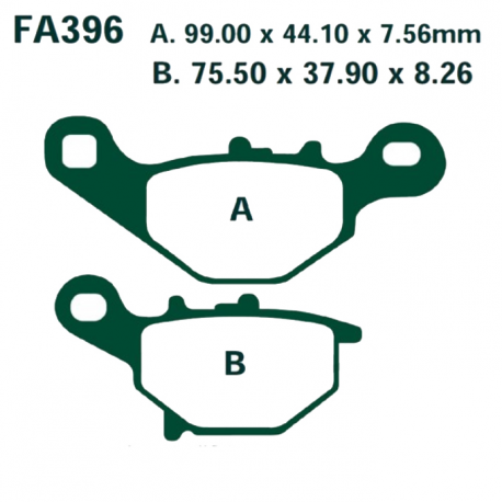 Pastiglie Freno Sinterizzate Suzuki AN 125 - UK 110 NE Address 