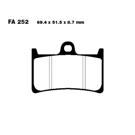 Pastiglie Freno In Carbonio Yamaha XP 500 Tmax - XP 530 Tmax 