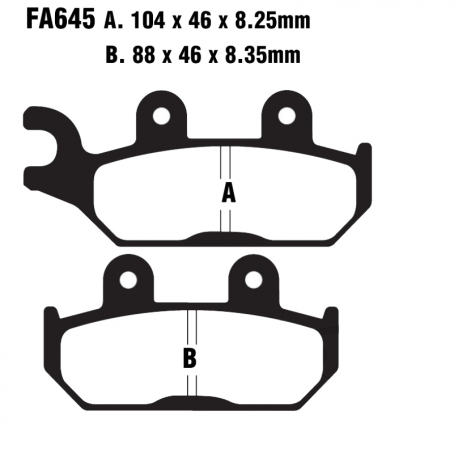 Pastiglie Freno Yamaha YXE 700 R ES WPSG Wolverine Special Edition 