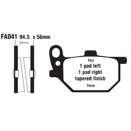 Pastiglie Freno Yamaha RD 250 - XS 400 SE Special 