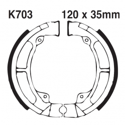 Ganasce Freno Kawasaki KE 175 D - KLR 250 D - KL 250 A