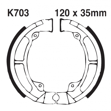 Ganasce Freno Kawasaki KE 175 D - KLR 250 D - KL 250 A 