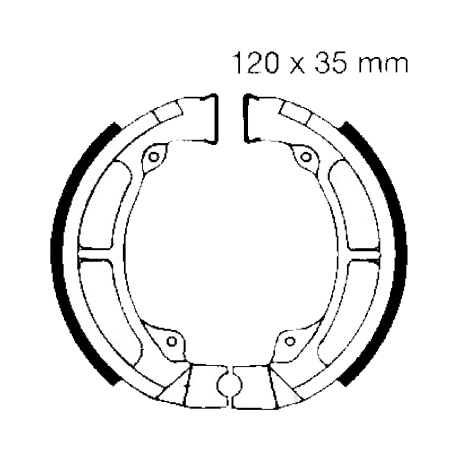 Ganasce Freno Kawasaki KE 175 D - KL 250 A - KLR 250 D 