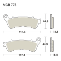 Pastiglie Freno Sinterizzate Honda CBF 1000 A ABS