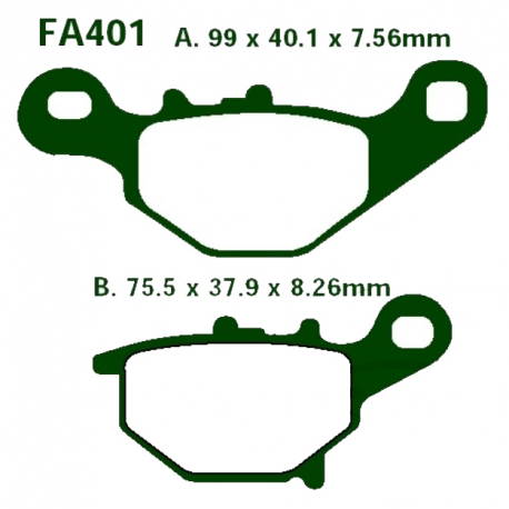 Pastiglie Freno Sinterizzate Suzuki RM 85 - RM 85 L Big Wheel 