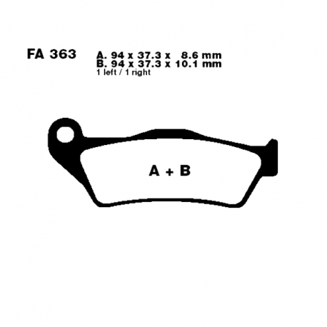 Pastiglie Freno BMW K 1200 R 55 inch rim - K 1300 GT ABS - R 850 GS 