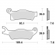  Pastiglie Freno Sinterizzate CAN-AM Outlander 450 L - Outlander 500 
