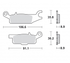 Pastiglie Freno Sinterizzate Yamaha YFM 700 FWAD FGPHY Grizzly