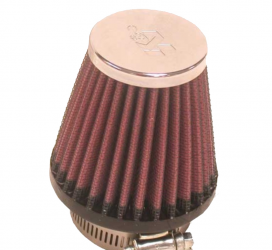 FILTRO ARIA RACING UNI K&N ROTONDO CONICO 48MM CROMATO