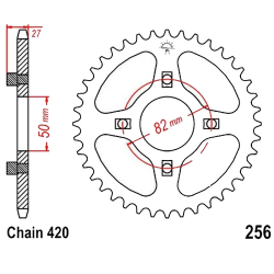 Corona 42 Denti Passo 420 Honda - Argento