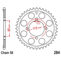Corona 48 Denti Passo 530 Honda - Argento