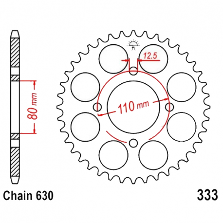 Corona 41 Denti Passo 630 Honda - Argento