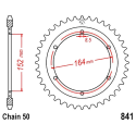 Corona 42 Denti Passo 530 Yamaha - Argento