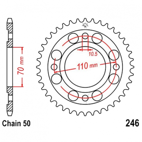 Corona 41 Denti Passo 530 Honda - Argento