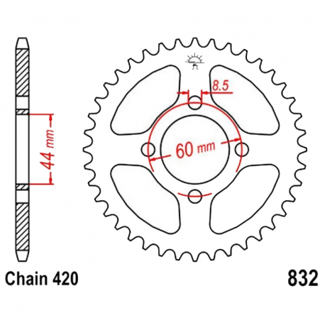 Corona 41 Denti Passo 420 Yamaha - Nuro