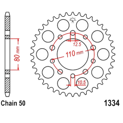 Corona 42 Denti Passo 530 - Honda Argento