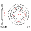 Corona 35 Denti Passo 530 - Honda Argento