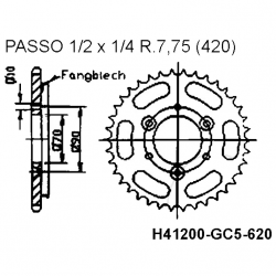 Corona 45 Denti Passo 420 Honda