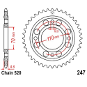 Corona 41 Denti Passo 520 Honda - Argento