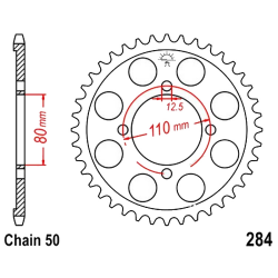 Corona 39 Denti Passo 530 Honda - Argento