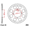 Corona 39 Denti Passo 530 Honda - Argento