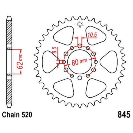 Corona 46 Denti Passo 520 Yamaha 