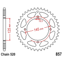 Corona 39 Denti Passo 520 Yamaha - Nura