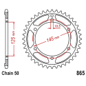 Corona 44 Denti Passo 530 -Yamaha Argento