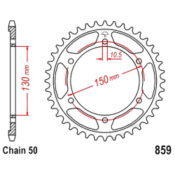 Corona 41 Denti Passo 530 -Yamaha Argento