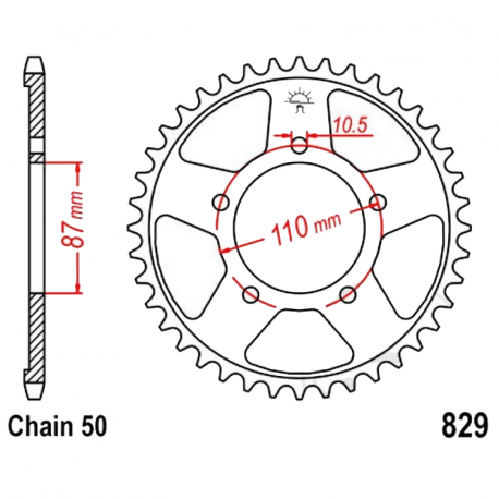 Corona 46 Denti Passo 530 suzuki - Argento