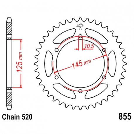 Corona 46 Denti Passo 520 Yamaha - Argento