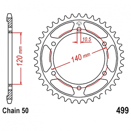 Corona 46 Denti Passo 530 Suzuki - Kawasaki