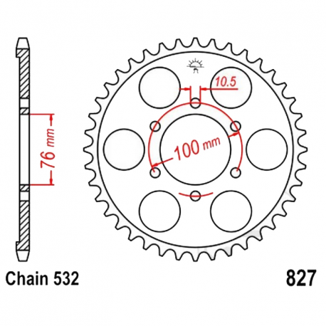 Corona 48 Denti Passo 532 Suzuki Argento