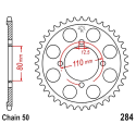 Corona 46 Denti Passo 530 Honda Argento