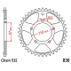 Corona 46 Denti Passo 532 Suzuki Argento